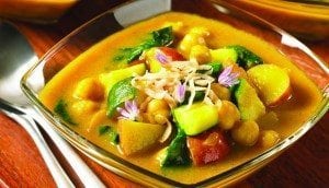 Coconut Curried Chickpea Soup